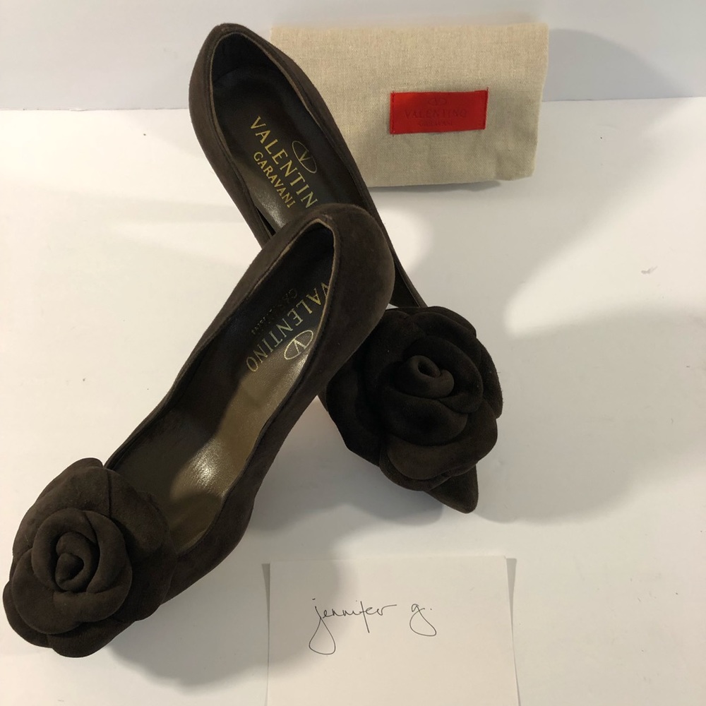 Valentino Garavani Floral Suede Pump